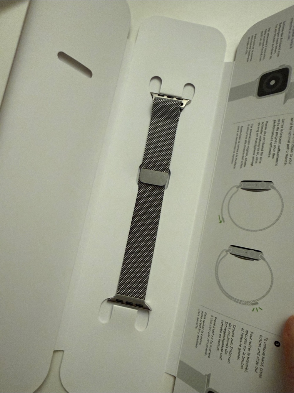 Apple Silver Milanese Loop Watch Band - Picture 2 of 4